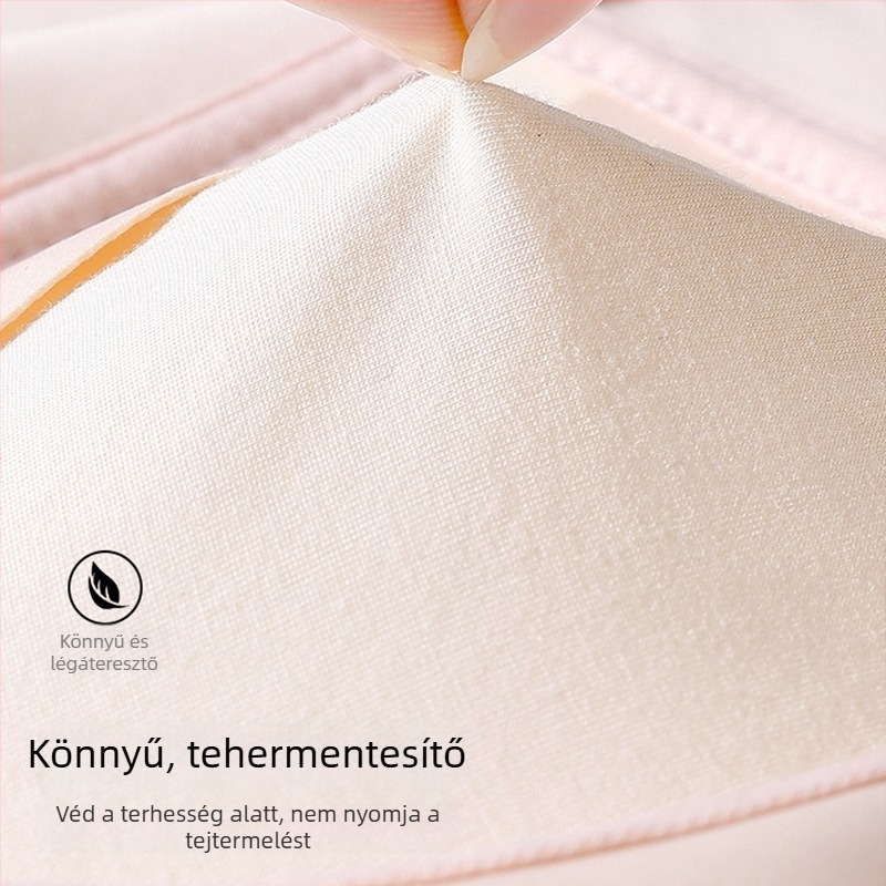 Csipkés szoptatós melltartó, hátul négy sor kapoccsal, formázatlan kosarakkal, nejlon anyagból