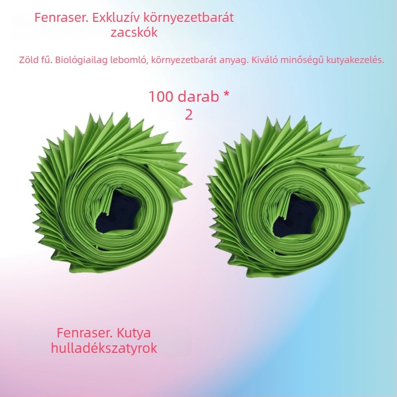 Összecsukható kutyapiszokszedő, automata működés, műanyag, zacskót tartalmaz