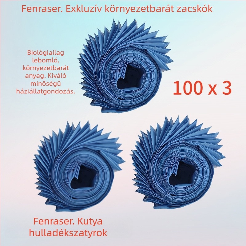 Összecsukható kutyapiszokszedő, automata működés, műanyag, zacskót tartalmaz