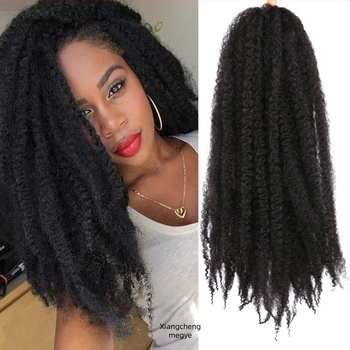 Afro kinky curly dreadlock paróka, ponytail stílusú, magas hőmérsékletű szálból készült