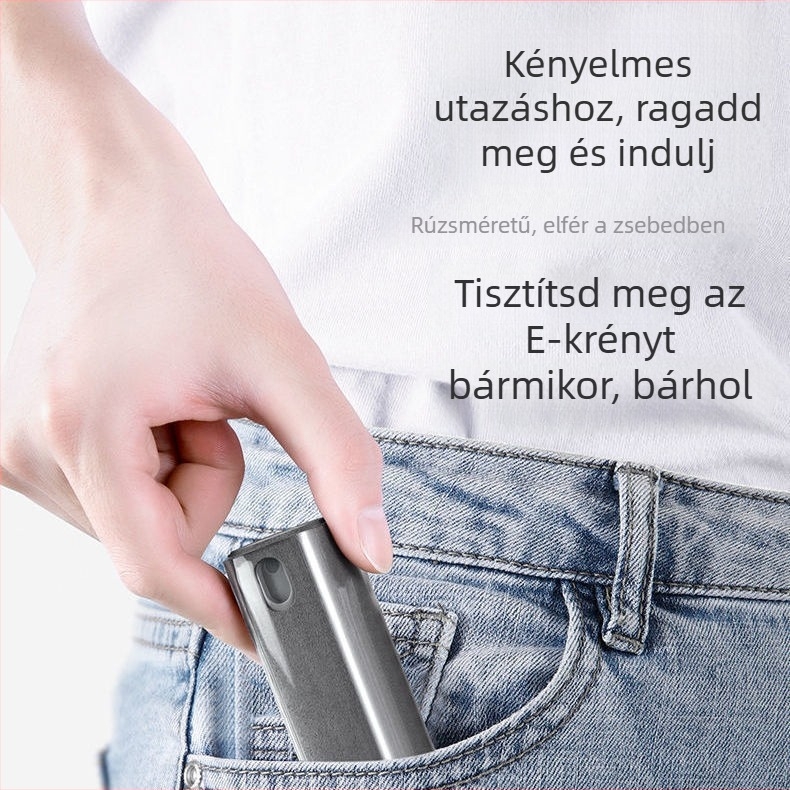 Telefon képernyőtisztító spray – All-in-One, por eltávolítása a mobil, TV és tablet képernyőiről