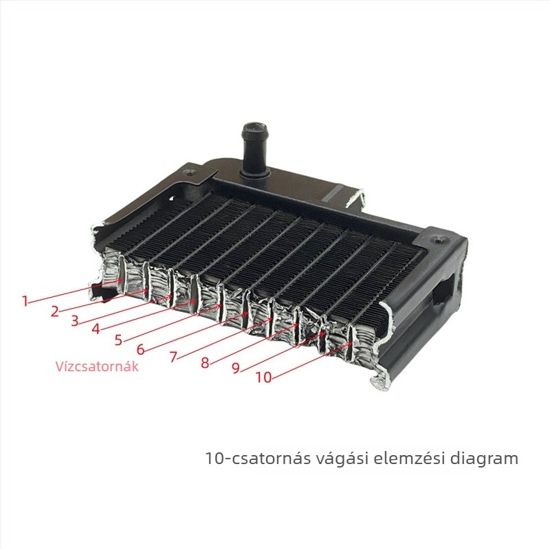 Alumínium vízhűtéses radiátor ipari számítógépekhez, csővezetékes hőleadás