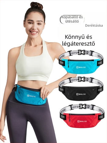 Nylonból készült sportöv, könnyű, légáteresztő, nagy kapacitású, telefontartó zsebbel, uniszex, kültéri futáshoz