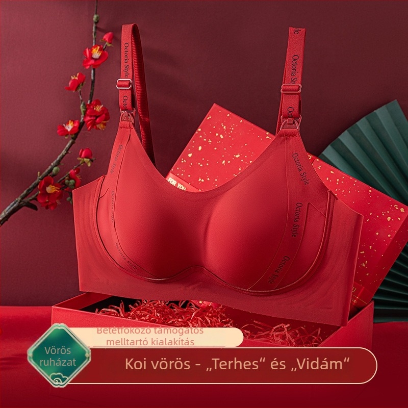 Nylon melltartó szoptatáshoz vékony, formált kosarakkal, bélés spandexben 30% alatt, acélgyűrű nélkül, hátul három sor kapocs