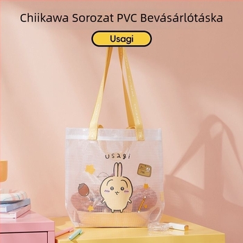 Chiikawa Usagi vállon átvihető táska, PVC anyag, friss és édes stílus, rekeszekkel