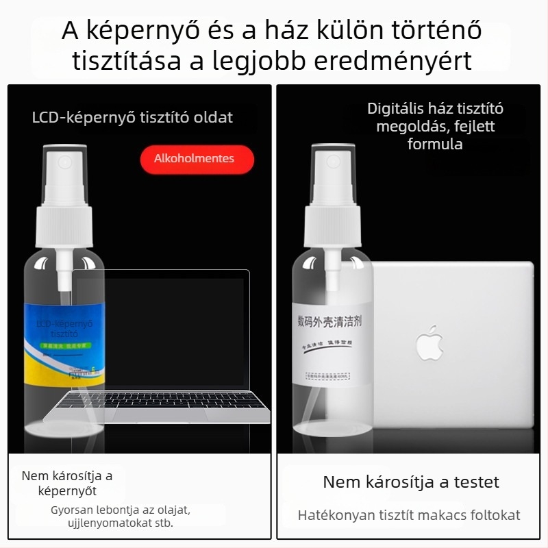 Kilenc darabos számítógép-tisztító készlet: képernyőtisztító, notebook burkolat tisztító, billentyűzet tisztító eszközök – Modell: Qjj-003; Márka: Tide competition; Kompatibilis a 21789048979