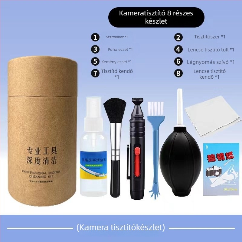Kilenc darabos számítógép-tisztító készlet: képernyőtisztító, notebook burkolat tisztító, billentyűzet tisztító eszközök – Modell: Qjj-003; Márka: Tide competition; Kompatibilis a 21789048979