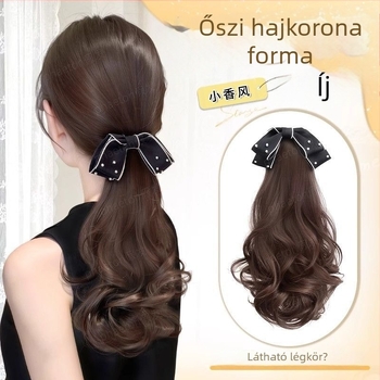Clip-in Pear Blossom Curl bohajtár paróka — nagy hullámok, szövött kivitel, anyag: magas hőmérsékletű selyem, modell: Clip-in Pear Blossom Curl, nem festhető