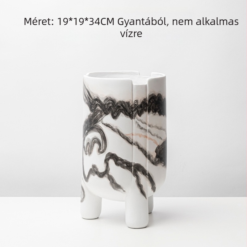 Gyanta váza, kínai stílus, anyag: műanyag/gyanta