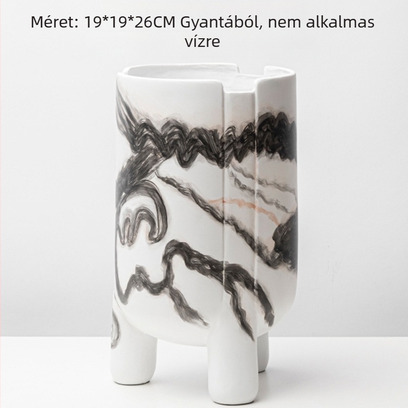 Gyanta váza, kínai stílus, anyag: műanyag/gyanta