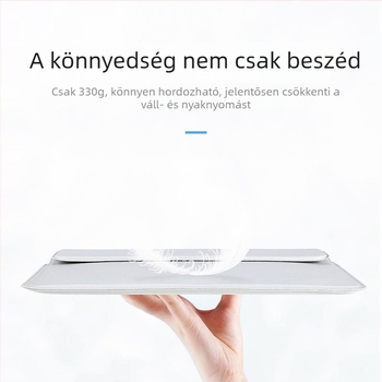 Apple multifunkcionális laptop-táska állvánnyal, PU bőrtok MacBook Pro 13 hüvelykre, minimalist dizájn