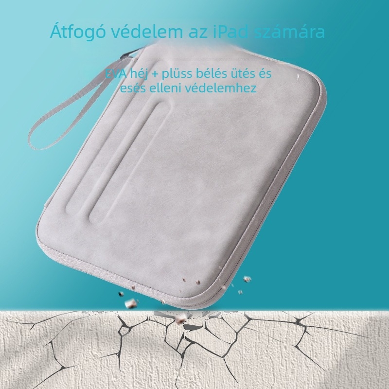 EVA keményhéjú tablet-táska: vízálló, ütésálló, lopás elleni védelem, poliészter bélés