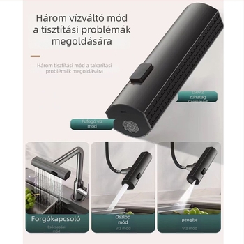 Rozsdamentes acél konyhai mosogató csapok zöldségmosáshoz, forgatható, meleg és hideg víz, kerámiás patronos szelep, 0,1-0,9 MPa, 0-90°C, függőleges felszerelés