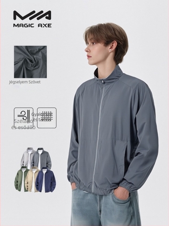 NIUDI Kültéri szélvédő dzseki – Uniszex, Nylon anyag, UV50 védelem, Légáteresztő, Gyorsan száradó, Könnyű