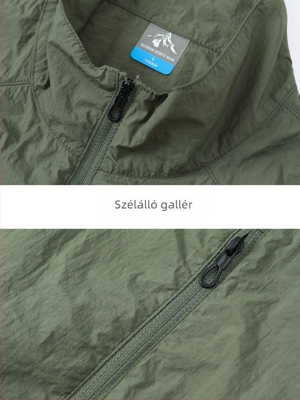 NIUDI Kültéri szélvédő dzseki – Uniszex, Nylon anyag, UV50 védelem, Légáteresztő, Gyorsan száradó, Könnyű