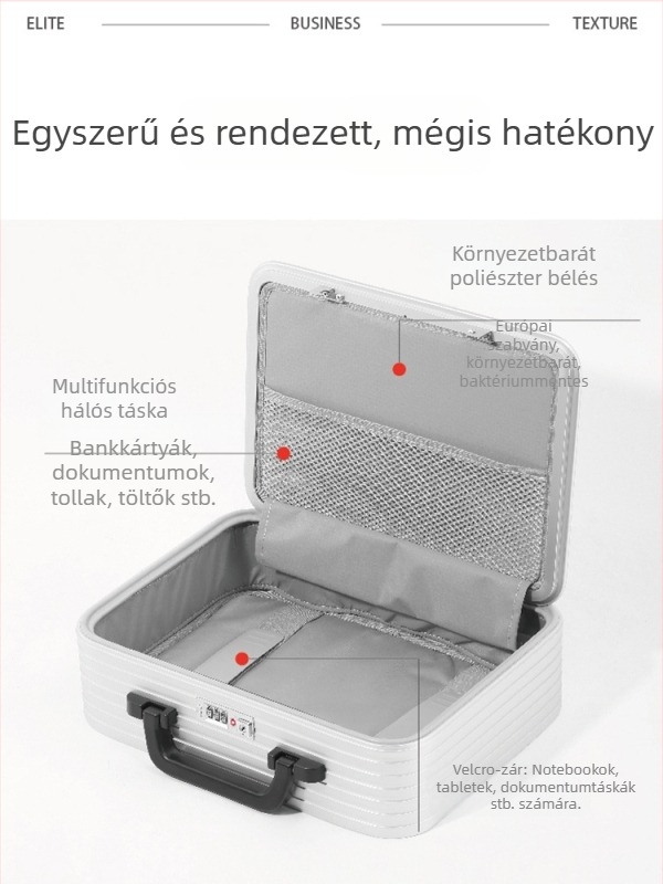 Laptop táska RIGHT HAND LUGGAGE - vízálló, ultra könnyű, lopás elleni védelem, csíkos minta, poliészter bélés