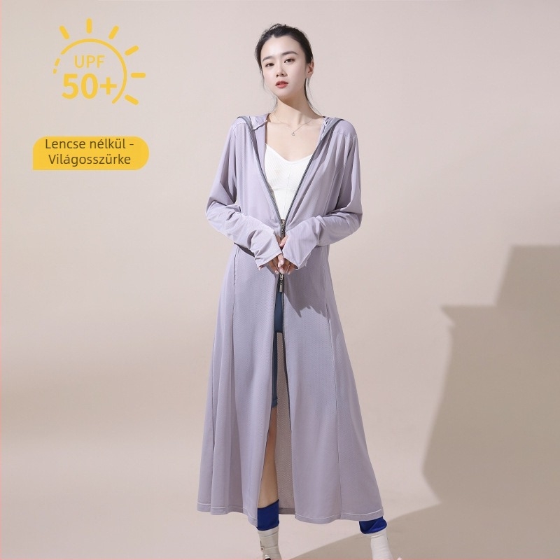 Hosszú női kardigán UV-védelemmel, légáteresztő, gyorsan száradó, poliészter