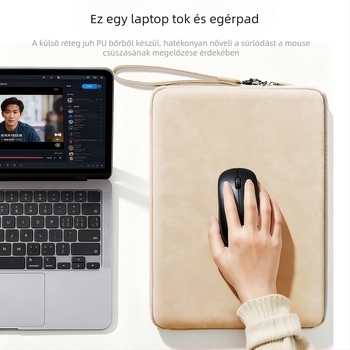 PU anyagú laptop- és tabletatáska anti-sokk védelemmel, poliészter béléssel, hordozható kialakítás az új nemzeti trend szerint, kompatibil Apple, Huawei és Lenovo Xiaoxin tabletekkel