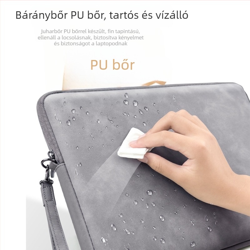 PU anyagú laptop- és tabletatáska anti-sokk védelemmel, poliészter béléssel, hordozható kialakítás az új nemzeti trend szerint, kompatibil Apple, Huawei és Lenovo Xiaoxin tabletekkel