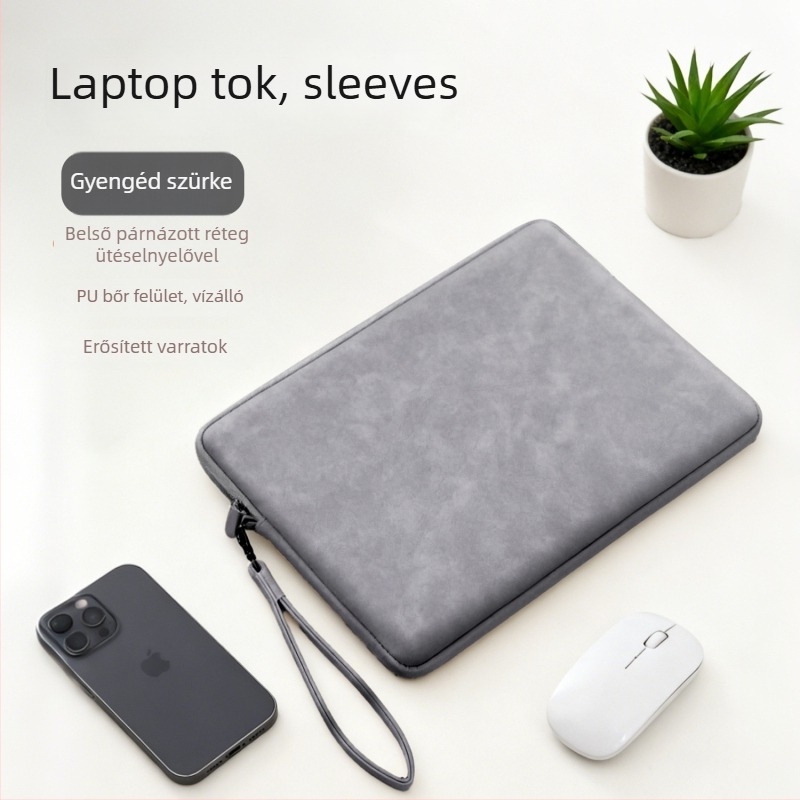 PU anyagú laptop- és tabletatáska anti-sokk védelemmel, poliészter béléssel, hordozható kialakítás az új nemzeti trend szerint, kompatibil Apple, Huawei és Lenovo Xiaoxin tabletekkel