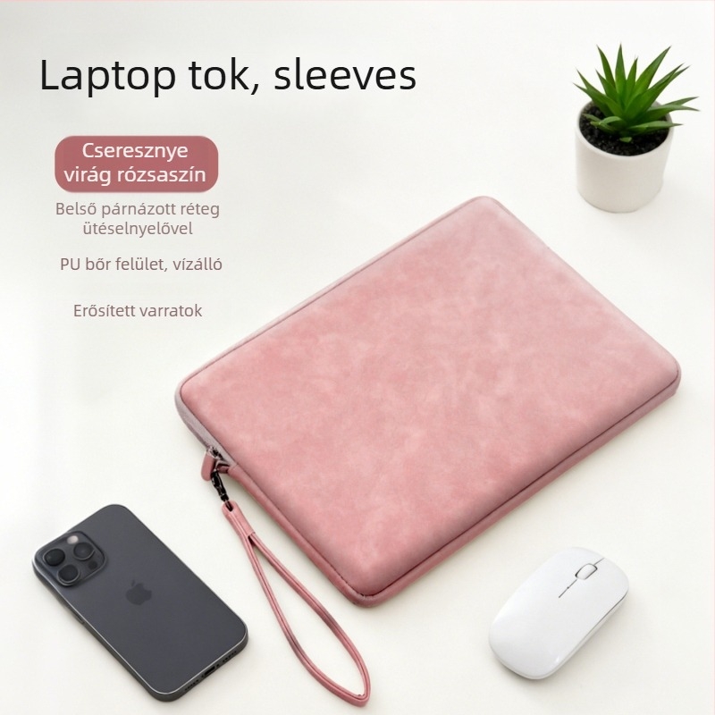 PU anyagú laptop- és tabletatáska anti-sokk védelemmel, poliészter béléssel, hordozható kialakítás az új nemzeti trend szerint, kompatibil Apple, Huawei és Lenovo Xiaoxin tabletekkel