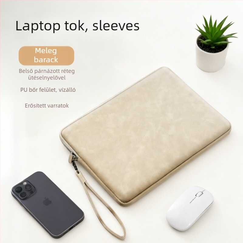 PU anyagú laptop- és tabletatáska anti-sokk védelemmel, poliészter béléssel, hordozható kialakítás az új nemzeti trend szerint, kompatibil Apple, Huawei és Lenovo Xiaoxin tabletekkel