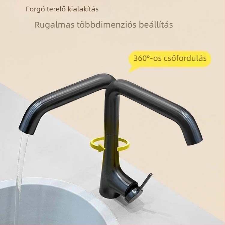 Konyhai csaptelep – sárgaréz, kihúzható, keverő, kerámia szeleppel, egykezes, modell 1896