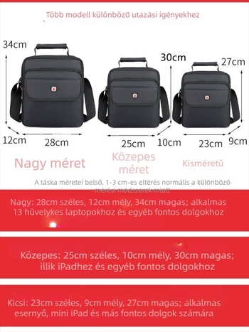 Swiss Army Knife üzleti táska – Oxford anyag, egyszínű, belső nylon bélés, vízálló és kopásálló, vágásálló, üzleti utazásokhoz