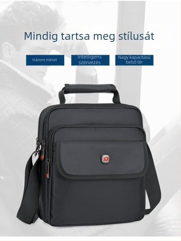 Swiss Army Knife üzleti táska – Oxford anyag, egyszínű, belső nylon bélés, vízálló és kopásálló, vágásálló, üzleti utazásokhoz