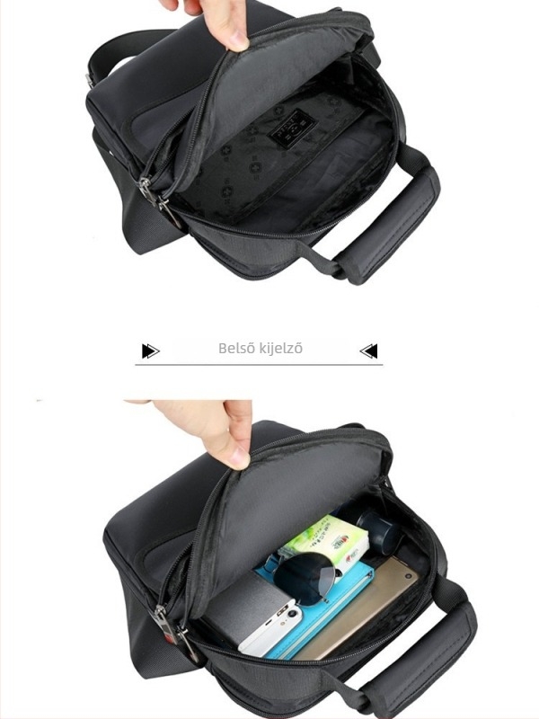 Swiss Army Knife üzleti táska – Oxford anyag, egyszínű, belső nylon bélés, vízálló és kopásálló, vágásálló, üzleti utazásokhoz