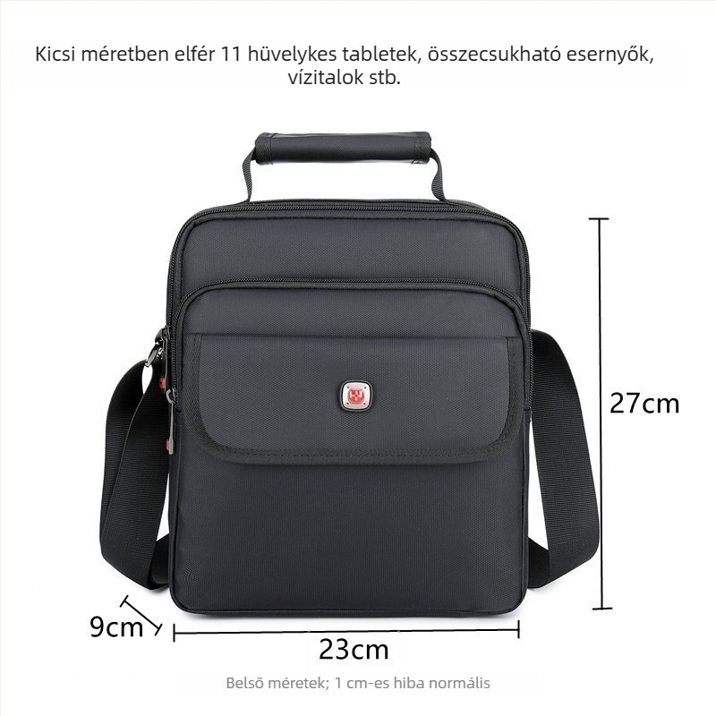 Swiss Army Knife üzleti táska – Oxford anyag, egyszínű, belső nylon bélés, vízálló és kopásálló, vágásálló, üzleti utazásokhoz