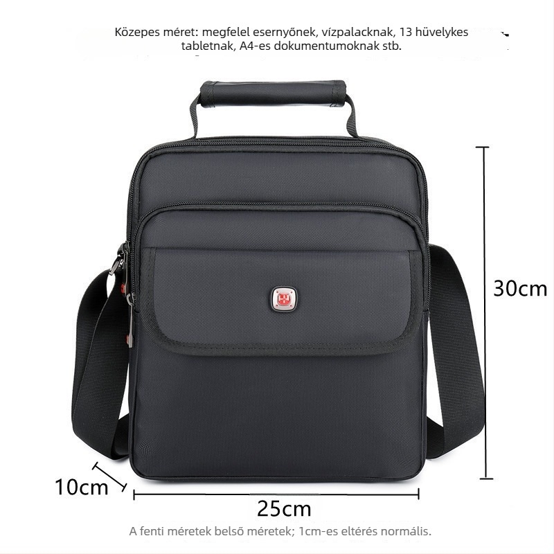 Swiss Army Knife üzleti táska – Oxford anyag, egyszínű, belső nylon bélés, vízálló és kopásálló, vágásálló, üzleti utazásokhoz