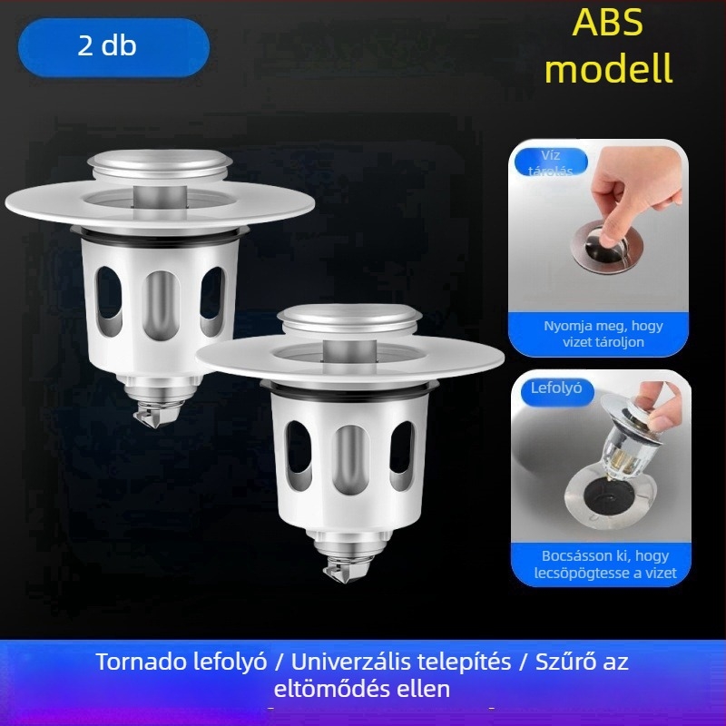 Réz anyagú mosdólefolyó dugó push-type pop-up mechanizmussal és illat-elleni szűrővel – CUPC tanúsítvány, univerzális mosdó kiegészítő