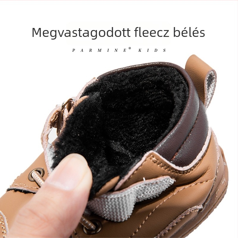 Gyerekeknek készült retro stílusú magas szárú bakancs mikroszálas bőr felsővel, uniszex, 1–6 éveseknek