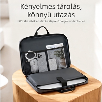Teljesen nyitható laptop táska – lélegző Oxford anyag, hordtáska-stílusú, uniszex, Junda luggage