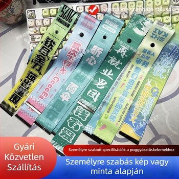 Bőröndfogó pánt medállal - hőtranszfer; DIY; anti-lost védelem