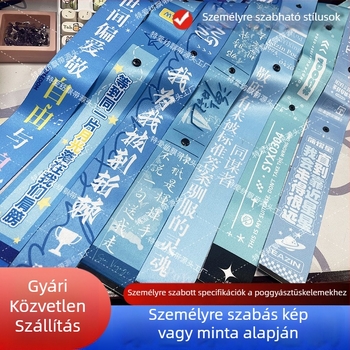 Bőröndfogó pánt medállal - hőtranszfer; DIY; anti-lost védelem