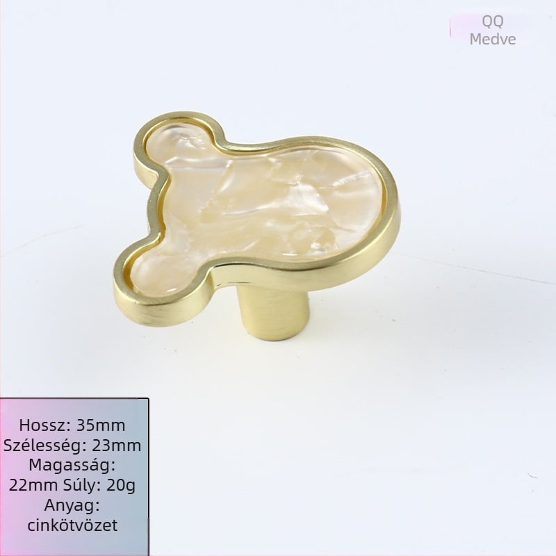 Fiók/szekrényfogantyú – ívelt alakú, cinkötvözet, présöntvény, rejtett rögzítés, modern minimalist stílus