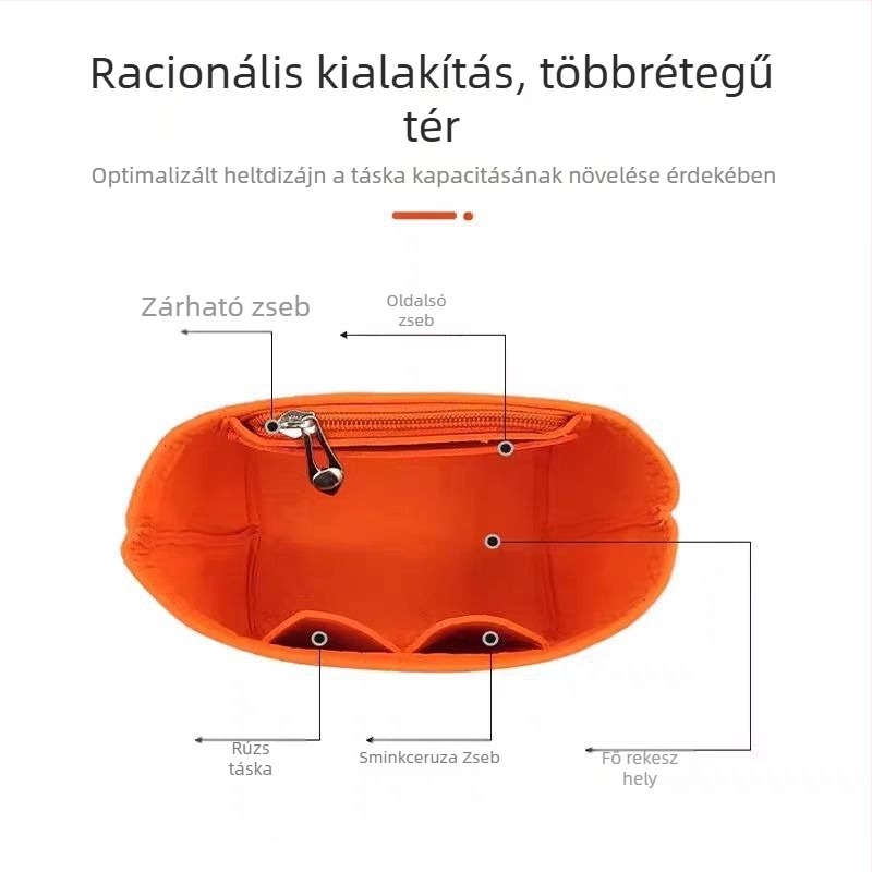 Kosárba illő belső táska – gyapotmentes anyag, összecsukható, japán stílus; gardróbhoz és fehérneműhöz