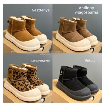 Uniszex hócsizmák puha felső résszel, EVA talppal, slip-on kivitel, 4–16 éveseknek, ősz