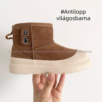 Uniszex hócsizmák puha felső résszel, EVA talppal, slip-on kivitel, 4–16 éveseknek, ősz