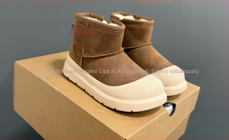 Uniszex hócsizmák puha felső résszel, EVA talppal, slip-on kivitel, 4–16 éveseknek, ősz