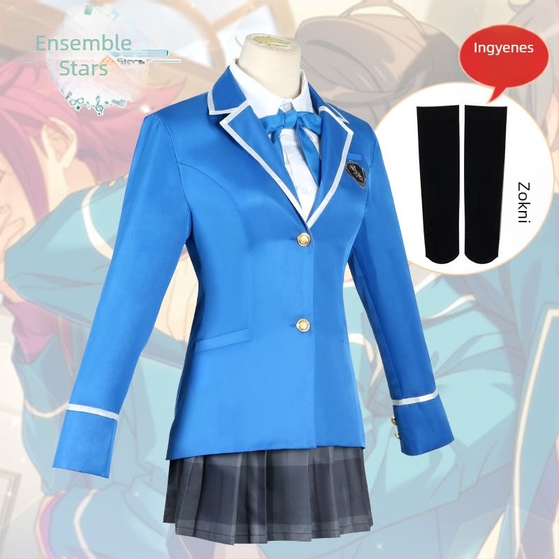 Cosplay iskolai egyenruha készlet Ice Eagle Beidou téma, uniszex, poliészter, anime és szerepjátékokhoz