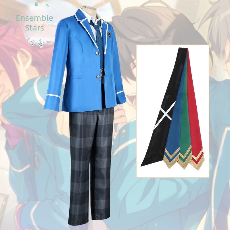 Cosplay iskolai egyenruha készlet Ice Eagle Beidou téma, uniszex, poliészter, anime és szerepjátékokhoz