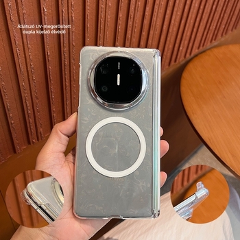 Huawei Mate X7 tok, átlátszó PC, UV-álló, karcolásálló, mágneses rögzítés, dupla él