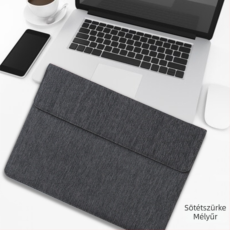 Notebook belső táska párnázott béléses, Oxford anyagból, mágneses zárással, vízálló és kopásálló, laptopokhoz és tabletekhez