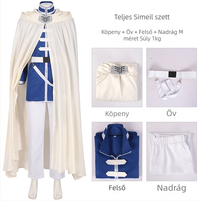 Furilien cosplay jelmez elf füllel, varázsló szett