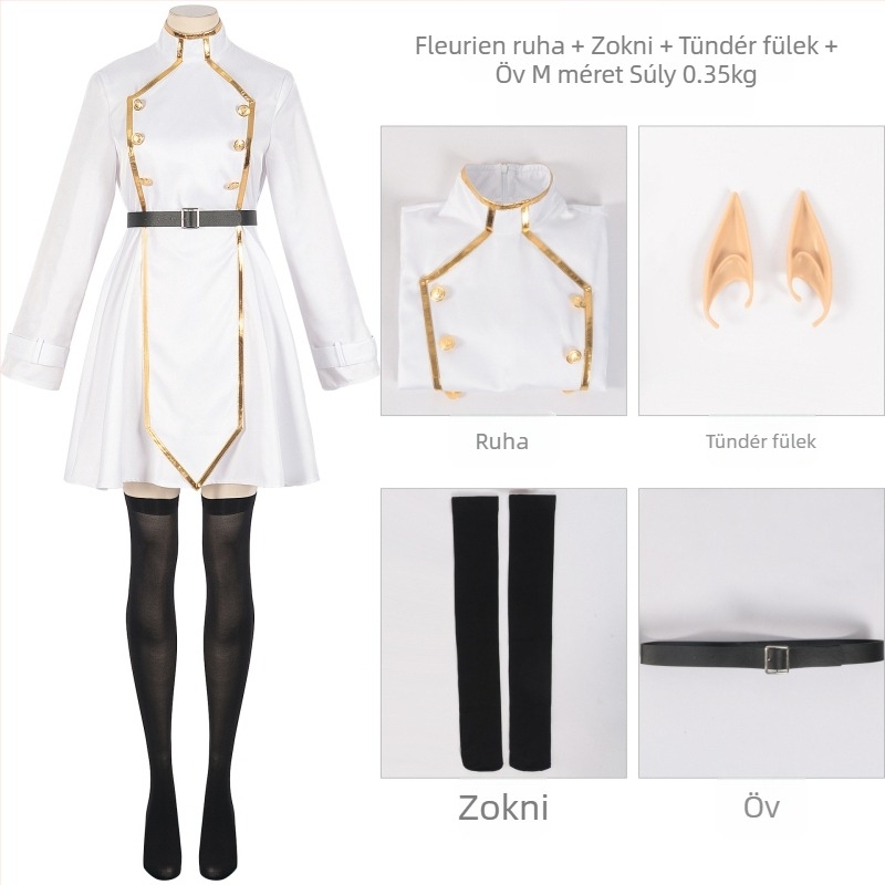 Furilien cosplay jelmez elf füllel, varázsló szett