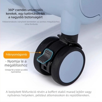 Előnyílású kézi poggyász, PC anyag, bővíthető, 360° kerekek, TSA jelszavas zár