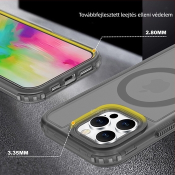 Bőrérzetű mágneses matt tok iPhone‑hoz — ütésálló védőtok
